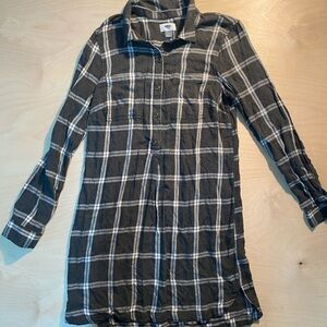 Old Navy Black and White Plaid Midi Dress